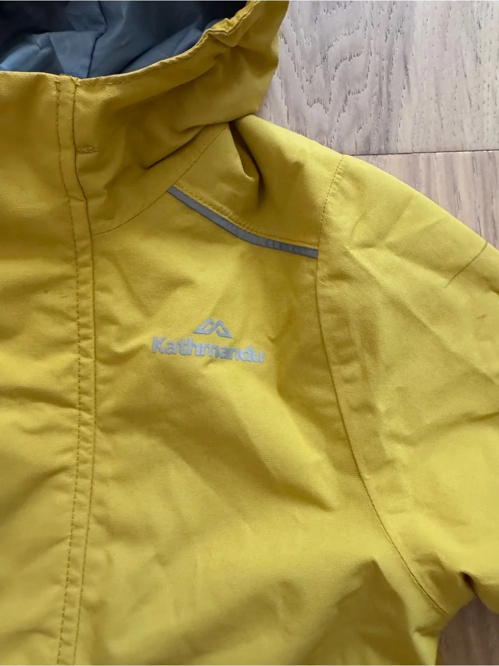 Kathmandu Kids Yellow Hooded Rain Jacket